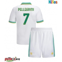 Camiseta AS Roma Lorenzo Pellegrini #7 Tercera Equipación para niños 2025-26 manga corta (+ pantalones cortos)